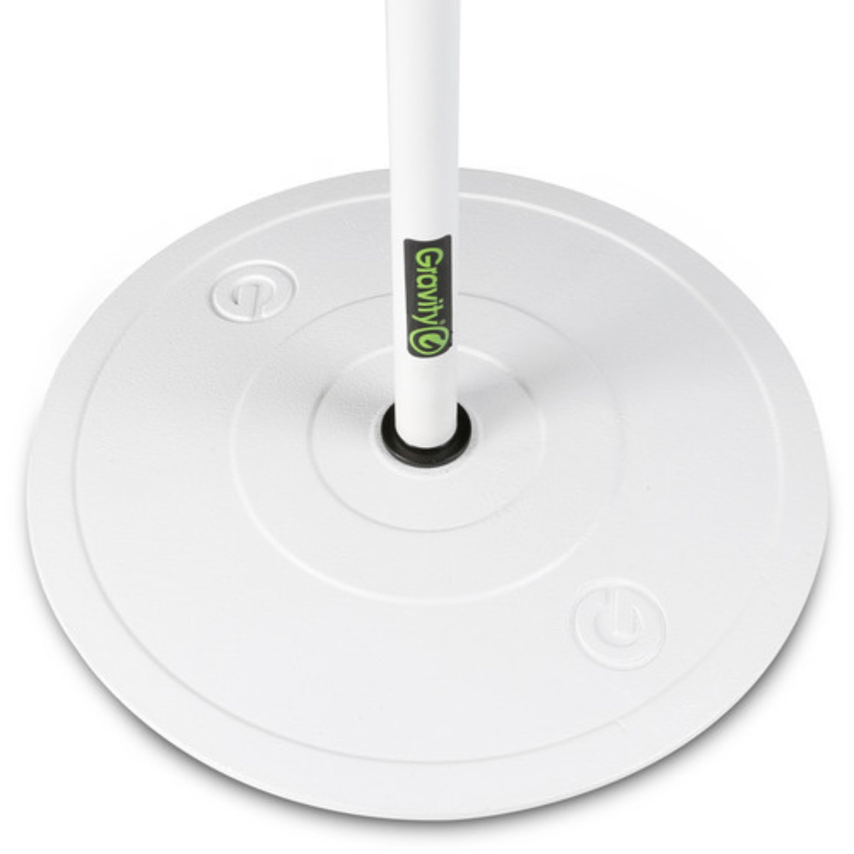 Gravity Stands GMS23W | 39-63 Inch Height Range | Round Base Microphone Stand White