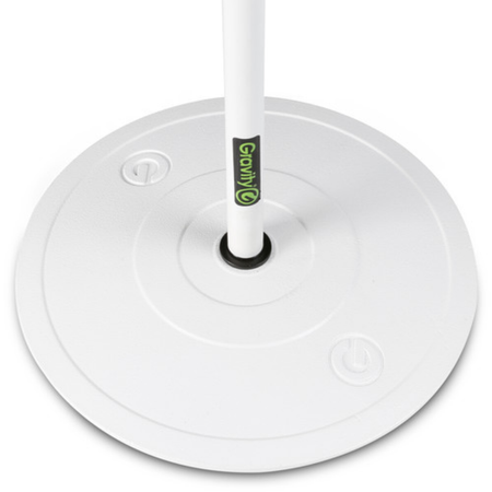 Gravity Stands GMS23W | 39-63 Inch Height Range | Round Base Microphone Stand White