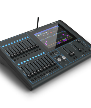 ChamSys QuickQ 10 | 9.7in Touchscreen Lighting Console | 20 Fixture Faders & Wi-Fi Control