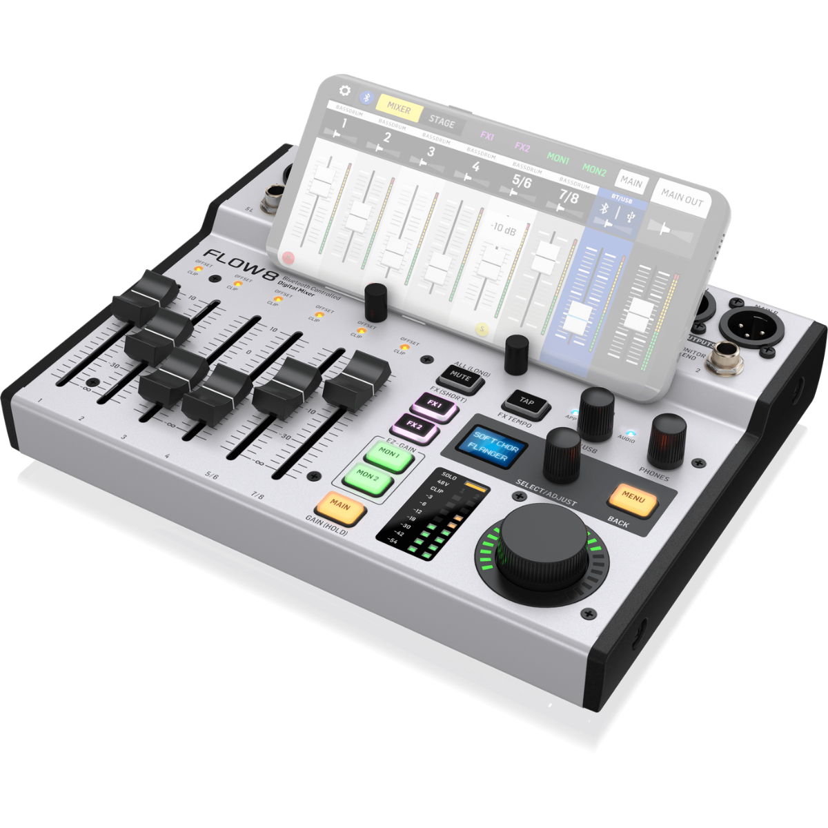 Behringer FLOW 8 | 8 Input Digital Mixer with Bluetooth | App Controlled Mixer with USB Interface
