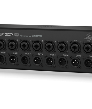 Behringer SD8 | 8 Midas Preamps - AES50 Stage Box | ULTRANET Hub with 8 Outputs