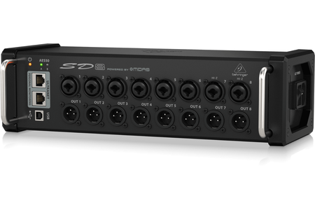 Behringer SD8 | 8 Midas Preamps - AES50 Stage Box | ULTRANET Hub with 8 Outputs