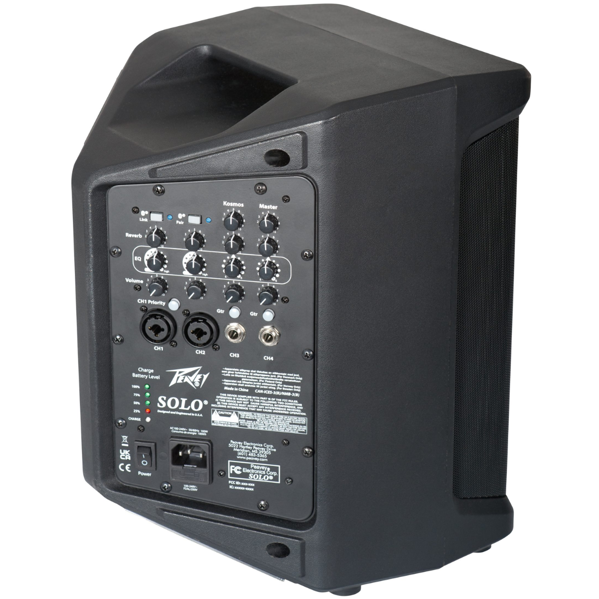 Peavey Solo Portable PA | 200W Battery-Powered System | Bluetooth Busking Speaker