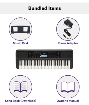 Yamaha PSR-E383 | 61-Key Portable Keyboard - 650 Voices | Touch Response & Lesson Tools