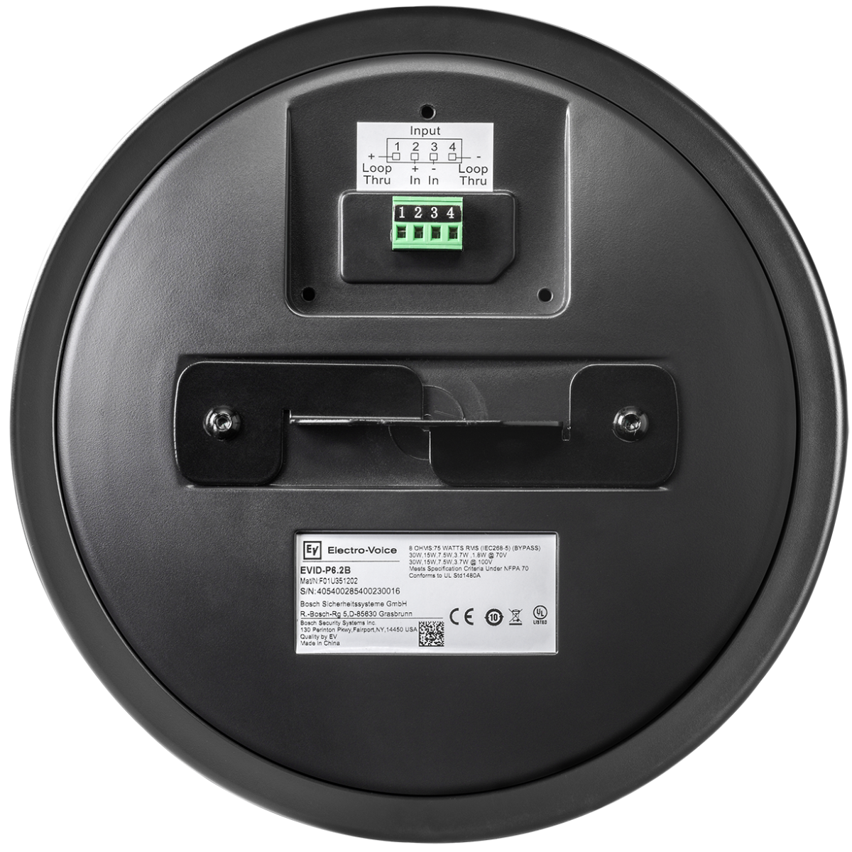 Electro-Voice EVID-P6.2B | 6.5in Pendant Speaker | Black 70V/100V Install Speaker