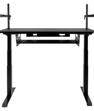 Wavebone Starship Black | Height Adjustable Studio Desk | Standing Workstation with Keyboard Tray