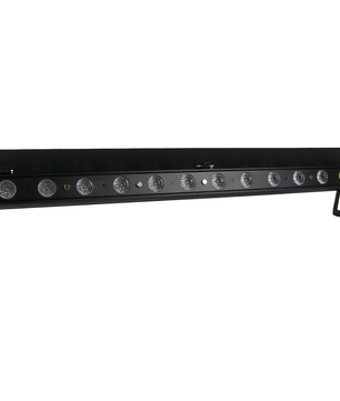 Event Lighting PIXBAR12H | 12x12W RGBWAU LED Pixel Bar | True1 Power with Barndoor