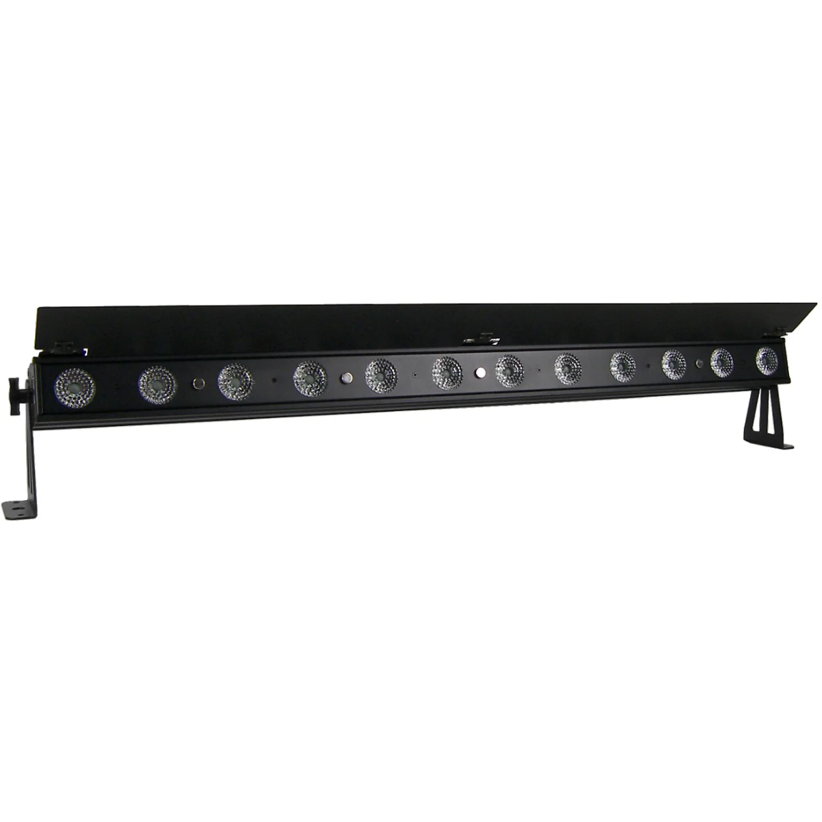 Event Lighting PIXBAR12H | 12x12W RGBWAU LED Pixel Bar | True1 Power with Barndoor