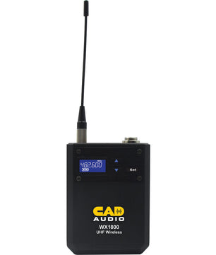 CAD WX1800BP | Bodypack UHF Wireless System w/ Lavalier, Headset & Instrument Cable | 394ft Range, 100 Channels