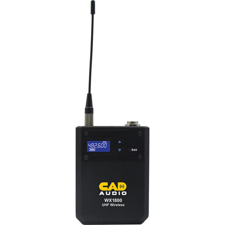 CAD WX1800BP | Bodypack UHF Wireless System w/ Lavalier, Headset & Instrument Cable | 394ft Range, 100 Channels