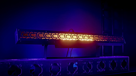 Blizzard Lighting Lux Reactor | 1m WW Strobe Bar with RGB Aura | 6x60W + 440 RGB LEDs