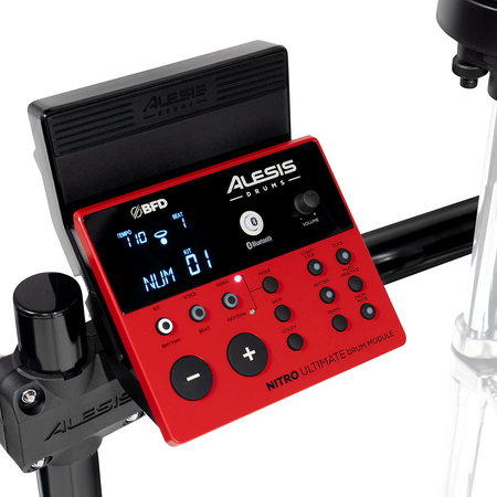 Alesis Nitro Ultimate | 9-Piece Mesh Kit - Bluetooth | Stand-Mounted Hi-Hat, USB MIDI