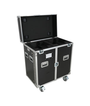 ProX XS-MH30WASHX2W | 2 Moving Head Fixture Case | 3-Door Front Access with 4in Casters