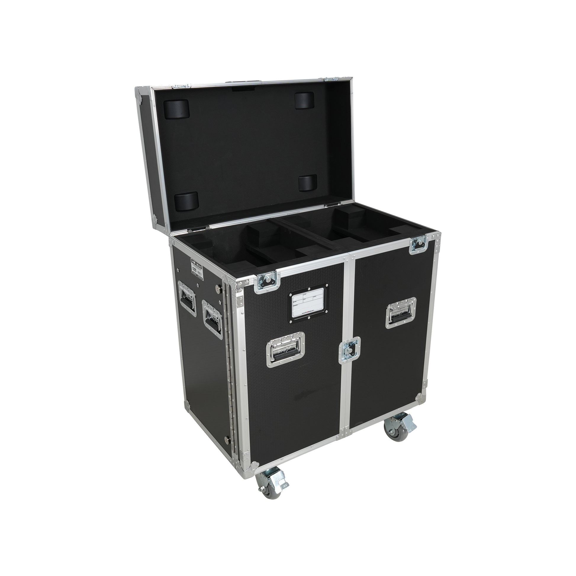 ProX XS-MH30WASHX2W | 2 Moving Head Fixture Case | 3-Door Front Access with 4in Casters