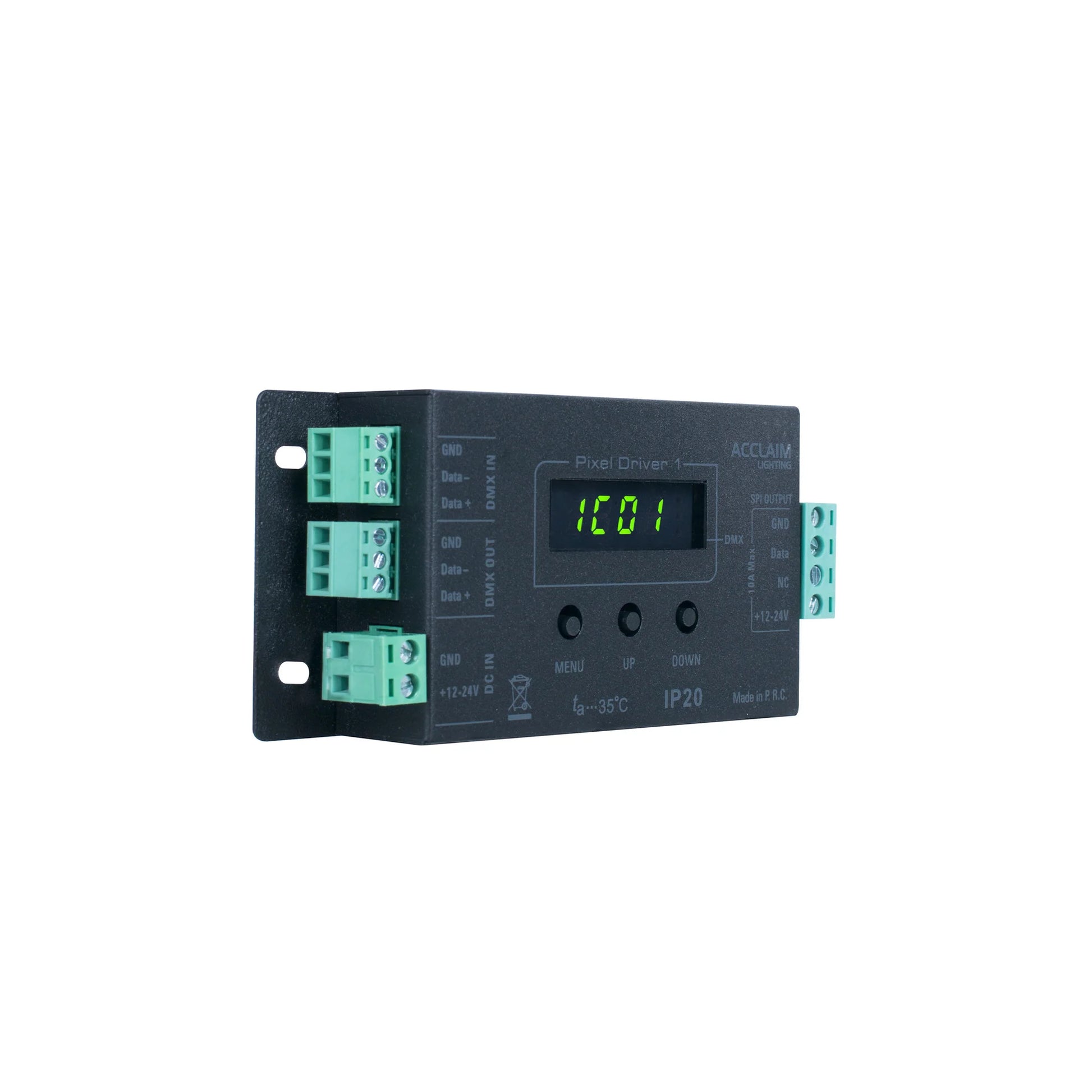 Acclaim PIX001 | Pixel Driver for 12–24VDC LED Loads | 5A Output with DMX Control