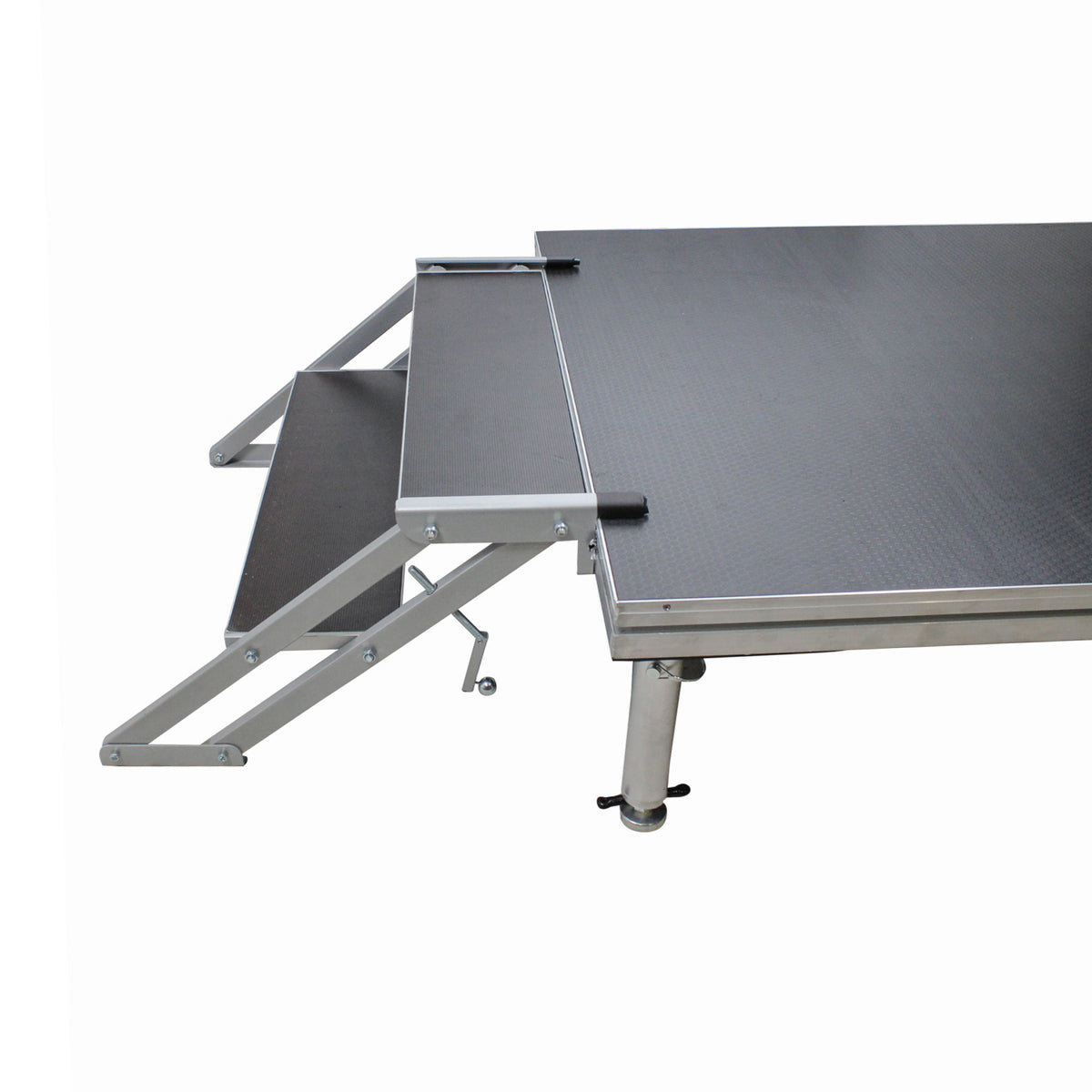ProX XSQ-ST2 | 2 Step Heavy Duty Stage Stairs | Adjustable 14in to 18in Height with Handrails
