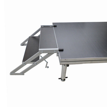 ProX XSQ-ST2 | 2 Step Heavy Duty Stage Stairs | Adjustable 14in to 18in Height with Handrails