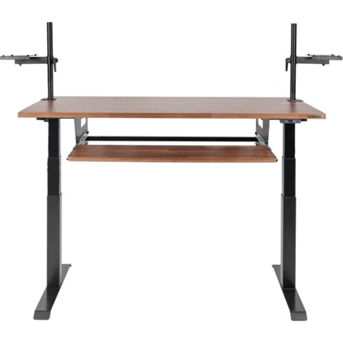Wavebone Starship Wood | Height Adjustable Studio Desk | Standing Workstation with Keyboard Tray