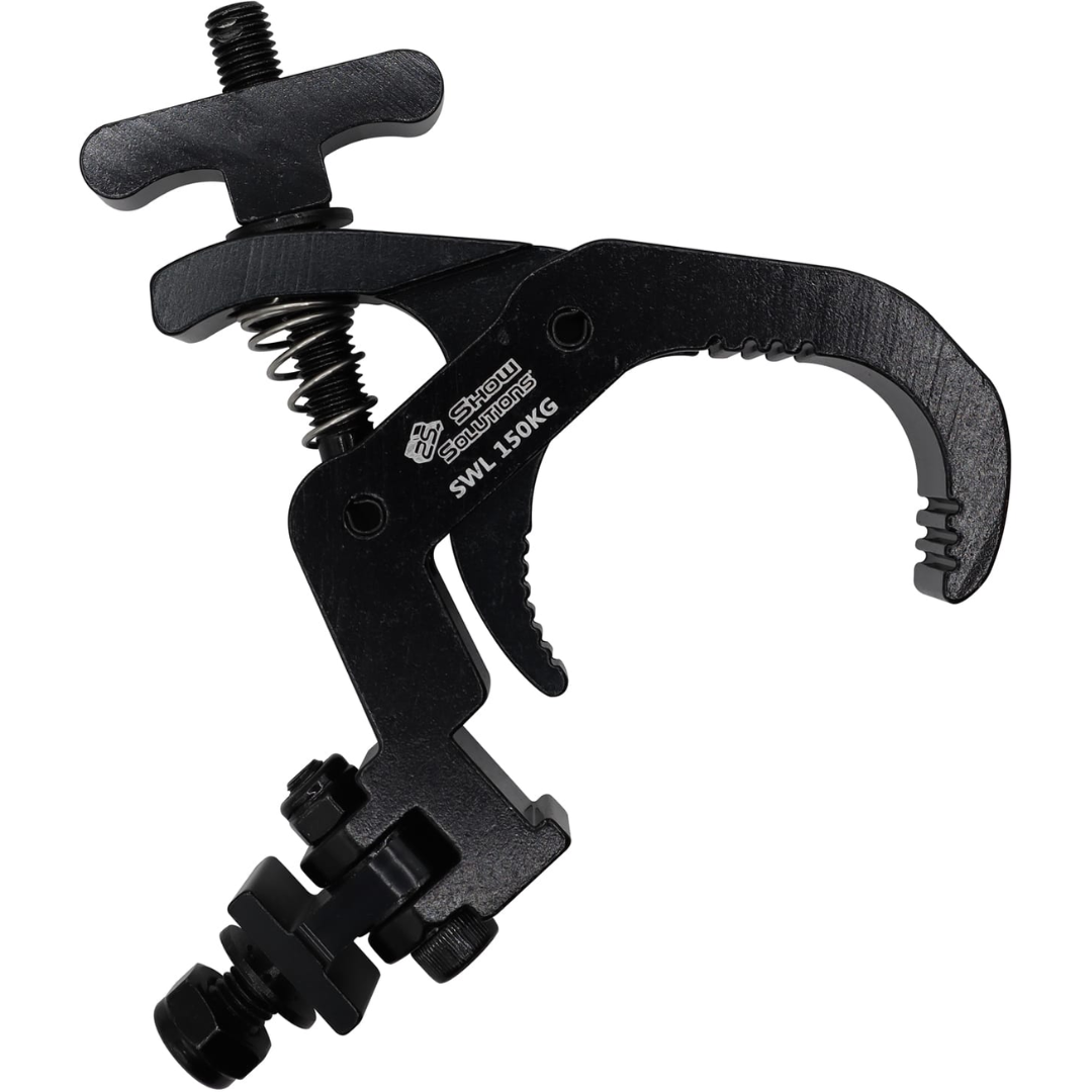 Odyssey LACQL30F090B | 2" Aluminum Clamp with M10 Bolt, 330lb Load Capacity (Black)