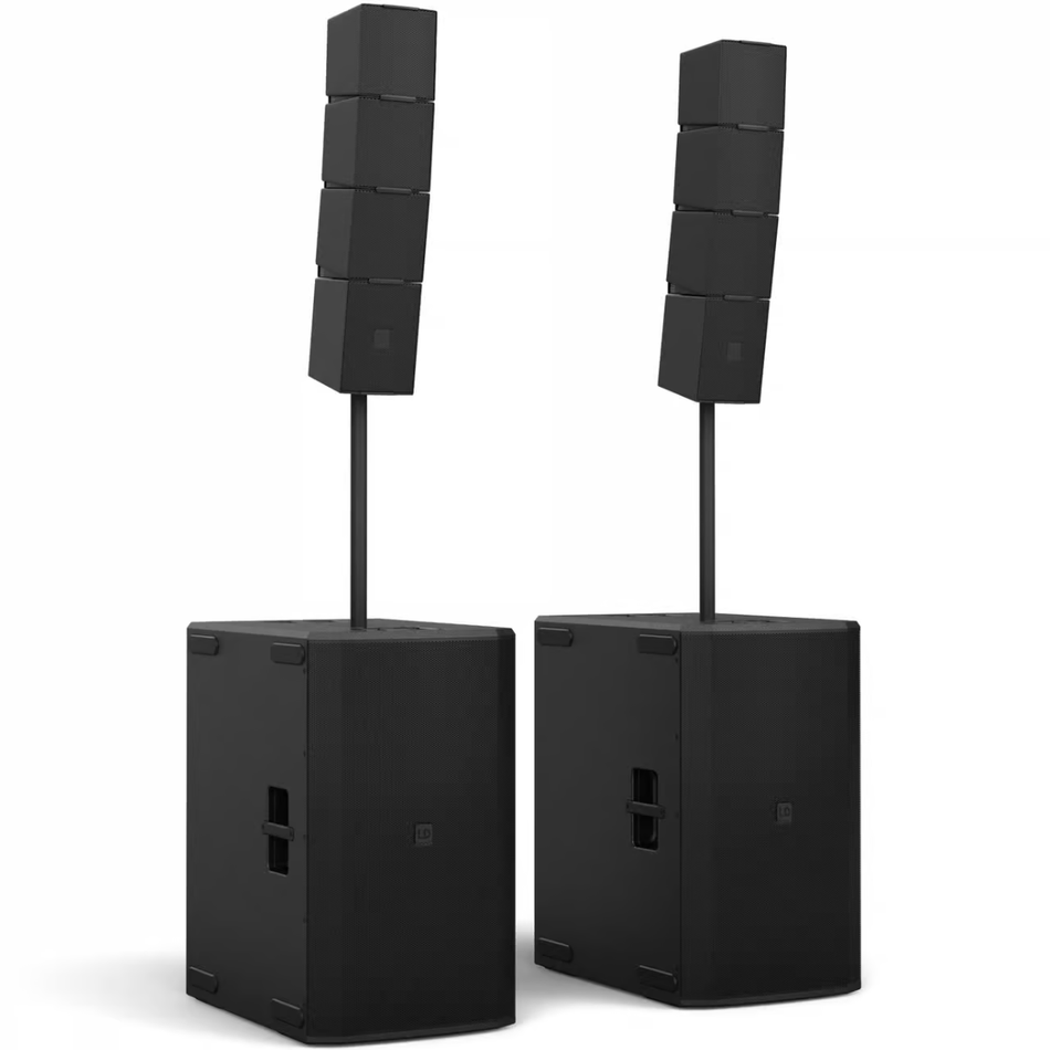 LD Systems MAILA S | 7.6kW Stereo Line Array System | Ground Stack with 2x15 Subwoofers