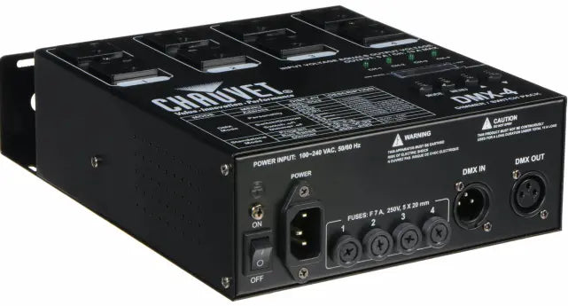 Chauvet DJ DMX-4 | 4-Channel Dimmer & Relay Pack | DMX Control for Non-DMX Fixtures