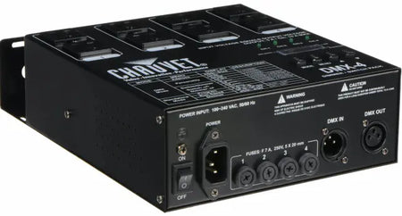 Chauvet DJ DMX-4 | 4-Channel Dimmer & Relay Pack | DMX Control for Non-DMX Fixtures