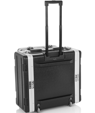 Gator GRC-STUDIO4GO-W | 4U Rack Case with Laptop Compartment | ATA Molded Case with Wheels