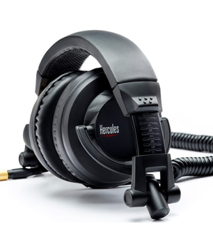 Hercules HDP DJ45 | Closed-Back DJ Headphones | 50mm Drivers & Swivel Earcups