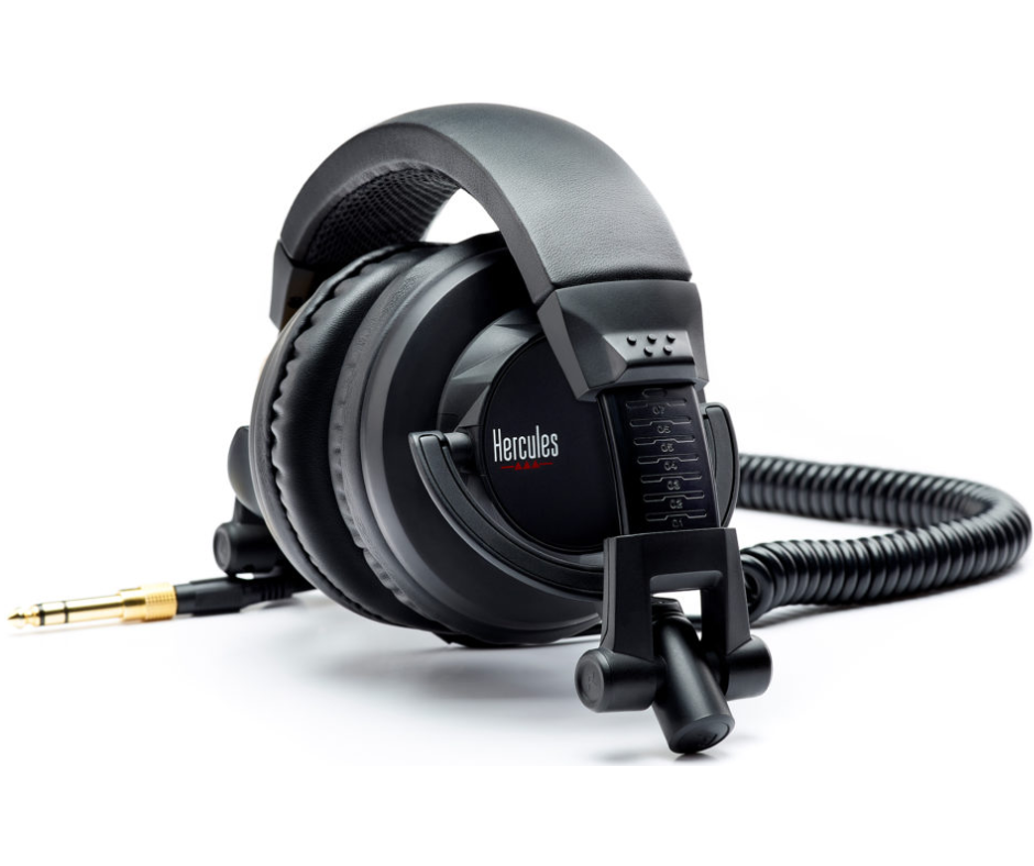 Hercules HDP DJ45 | Closed-Back DJ Headphones | 50mm Drivers & Swivel Earcups