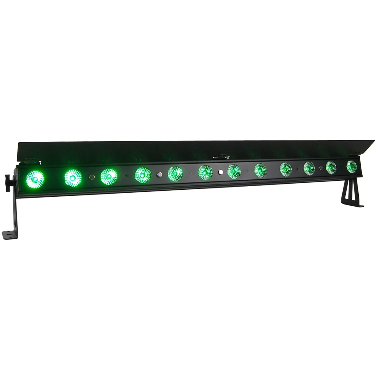 Event Lighting PIXBAR12H | 12x12W RGBWAU LED Pixel Bar | True1 Power with Barndoor