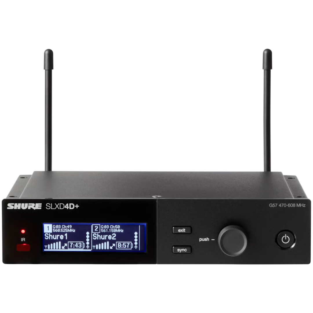 Shure SLXD24D+/B58-G57 | Dual Beta 58A Wireless Mics | Digital Audio with ShowLink Control