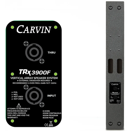 Carvin Audio TRx3900F | Dual 9x3.5in Drivers - 129dB | Passive Column Array Pair with Fly Points