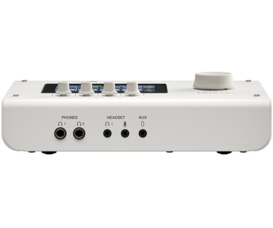 Yamaha URX44V W | 32-Bit USB-C Interface with HDMI I/O | 4 Mic Inputs + microSD Multitrack Recording