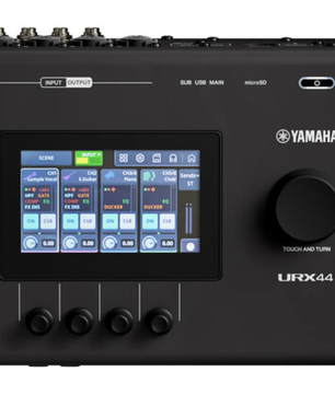 Yamaha URX44 B | 32-Bit Interface with DSP & Touchscreen | 4 Mic Inputs + microSD Multitrack Recording