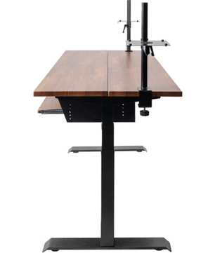 Wavebone Starship Wood | Height Adjustable Studio Desk | Standing Workstation with Keyboard Tray