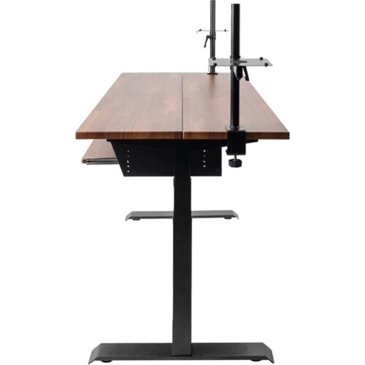 Wavebone Starship Wood | Height Adjustable Studio Desk | Standing Workstation with Keyboard Tray