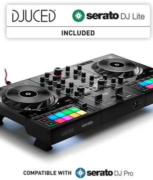 Hercules DJControl Inpulse 500 | 2-Deck Controller with Audio Interface | RGB Pads & Hardware Input Mixer