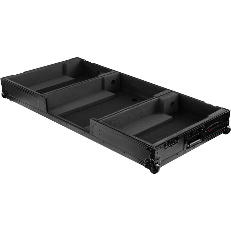 Odyssey FZDJMA9CDJWBL | DJ Coffin Case for DJM-A9 & CDJ-3000 | Black Label with Wheels