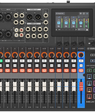 Yamaha MGX12V B | 18-Channel Digital Mixer with 4K HDMI Capture, Bluetooth & FX | USB Audio Interface – Black