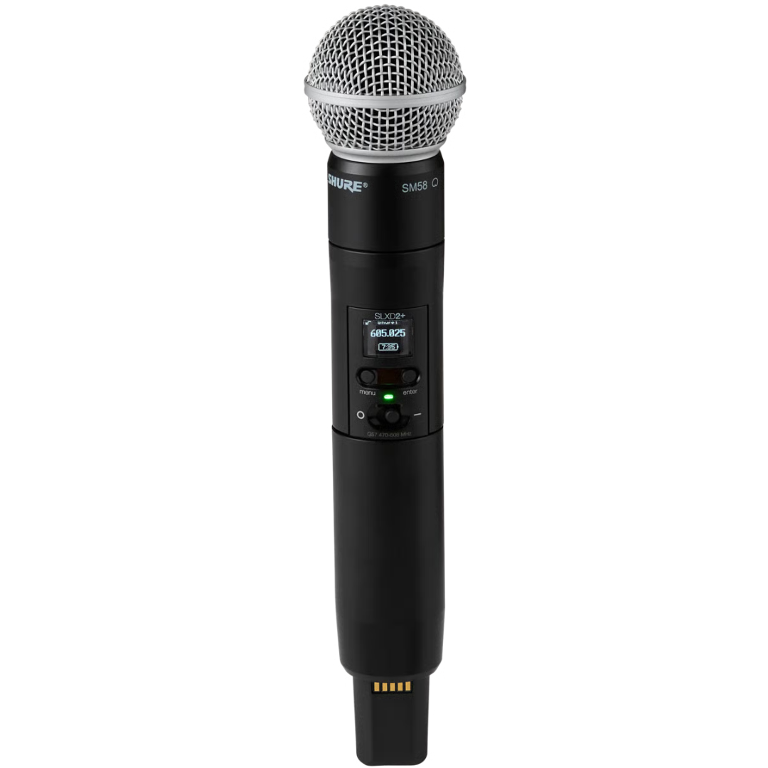 Shure SLXD25+/58-G57 | Handheld Wireless with SM58 Mic | 138MHz Tuning & ShowLink Remote Control