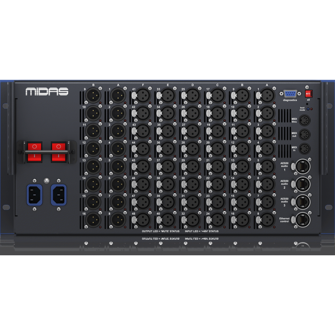 Midas MDS-DL251 | 48-In / 16-Out Digital Stagebox | 96kHz Operation & Remote Control