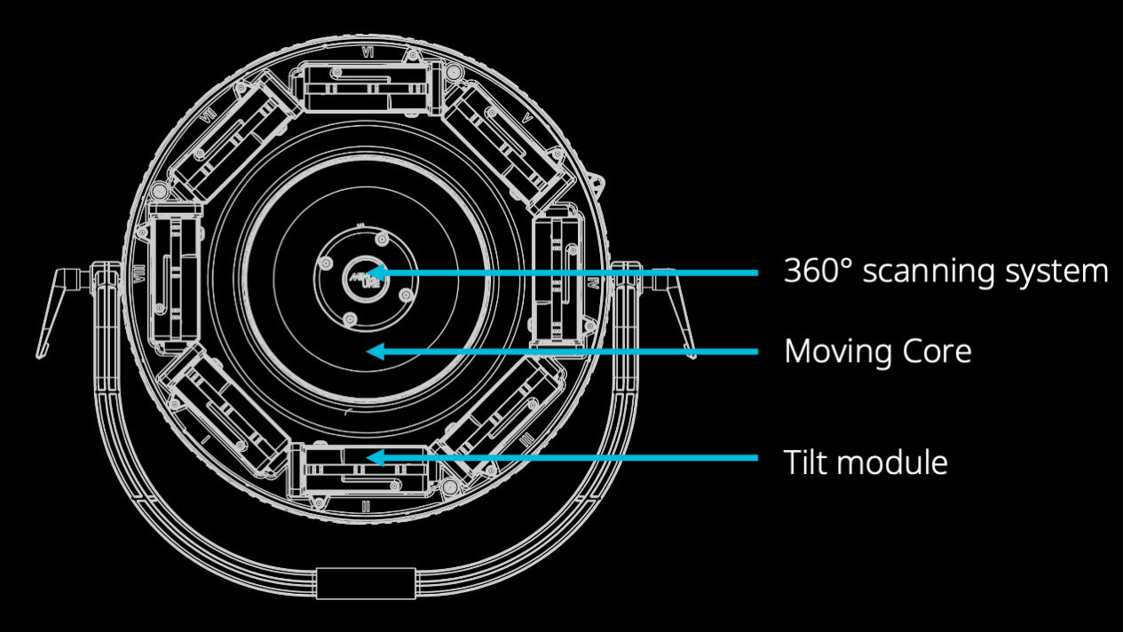 Minuit Une IVL Photon | Laser Beam Fixture with 8 Tilts | Immersive Effects for Mid-Sized Venues