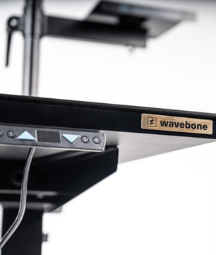 Wavebone Starship Black | Height Adjustable Studio Desk | Standing Workstation with Keyboard Tray