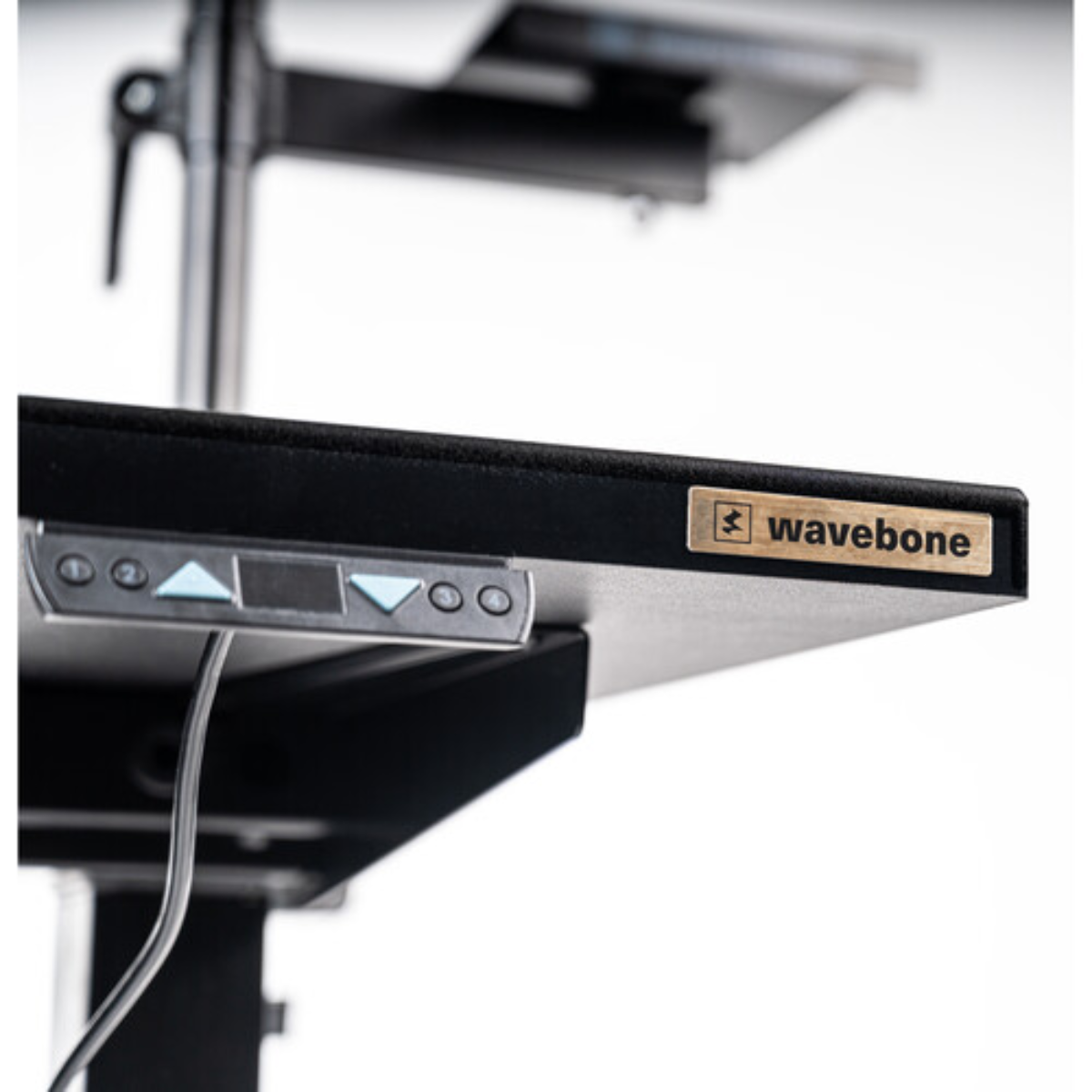 Wavebone Starship Black | Height Adjustable Studio Desk | Standing Workstation with Keyboard Tray