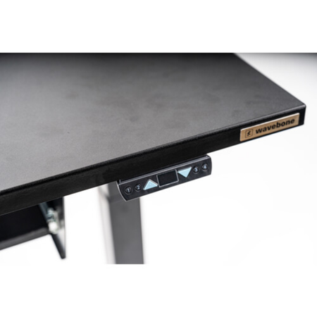 Wavebone Starship Black | Height Adjustable Studio Desk | Standing Workstation with Keyboard Tray