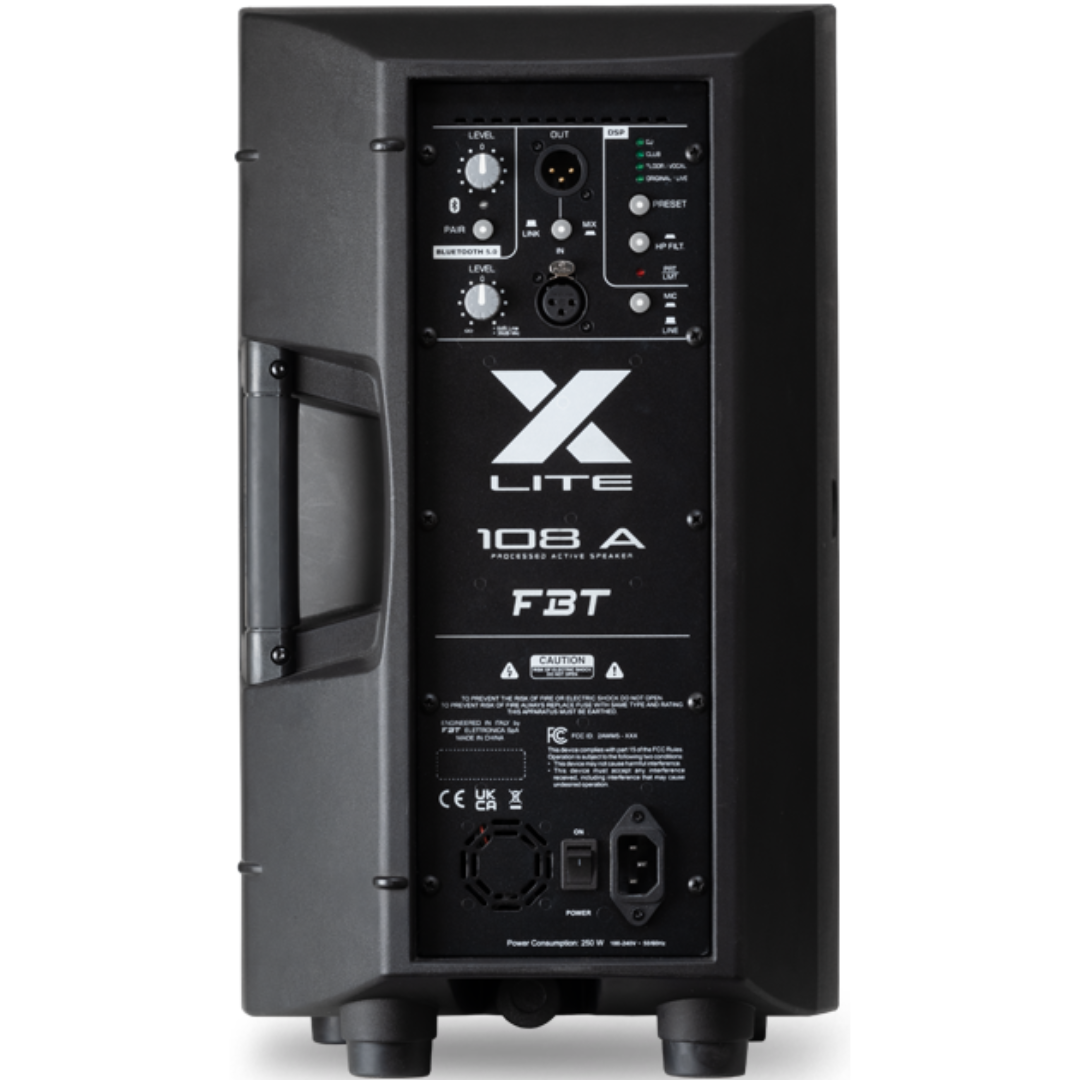 FBT X LITE 108A | 8in - 124dB Powered Speaker | Bluetooth, DSP & Compact Lightweight Design