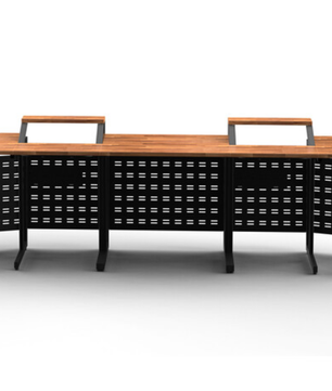 Wavebone Space Station Console Sets 800 | 6U Rack Workstation | 31.5in Modular Desk