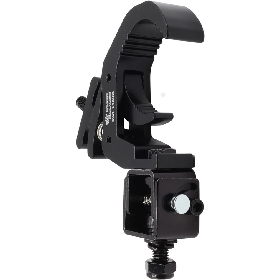 Odyssey LACQL30F360B | 2" Black Aluminum Clamp with M10 HEX Bolt, 330lb Load Capacity