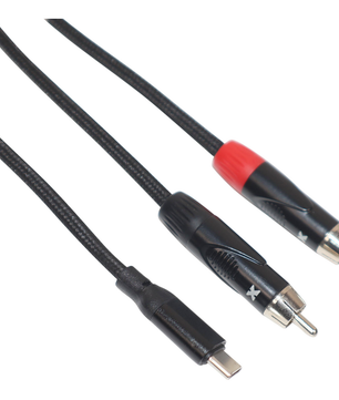ProX XC-USBC2RCA03 | 3ft USB-C to Dual RCA | 16-Bit DAC Audio Cable
