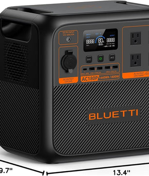 Bluetti AC180P | 1,800W 1,440Wh Portable Power Station | 2,700W Power Lifting & 45 Min Fast Charge